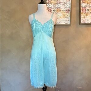 Elegant Light Blue Lace Chemise